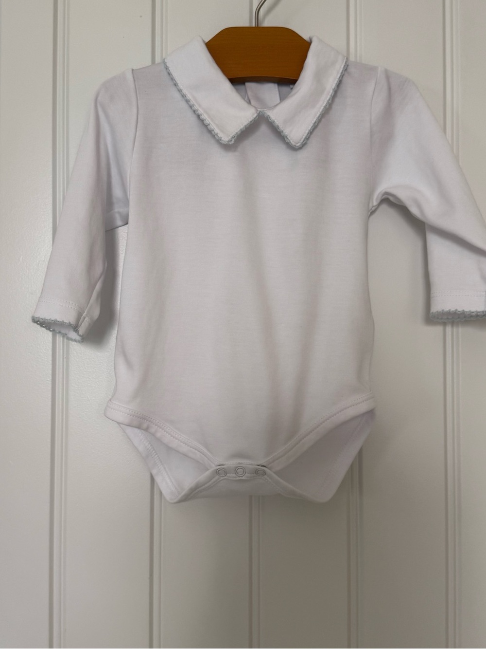 Kissy Kissy Classic Jacquard Overall Set Baby Blue & White Size 9M - Picture 3 of 6